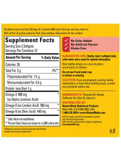 Cápsulas blandas Nature Made Triple Omega 369, suplemento dietético, 74 unidades